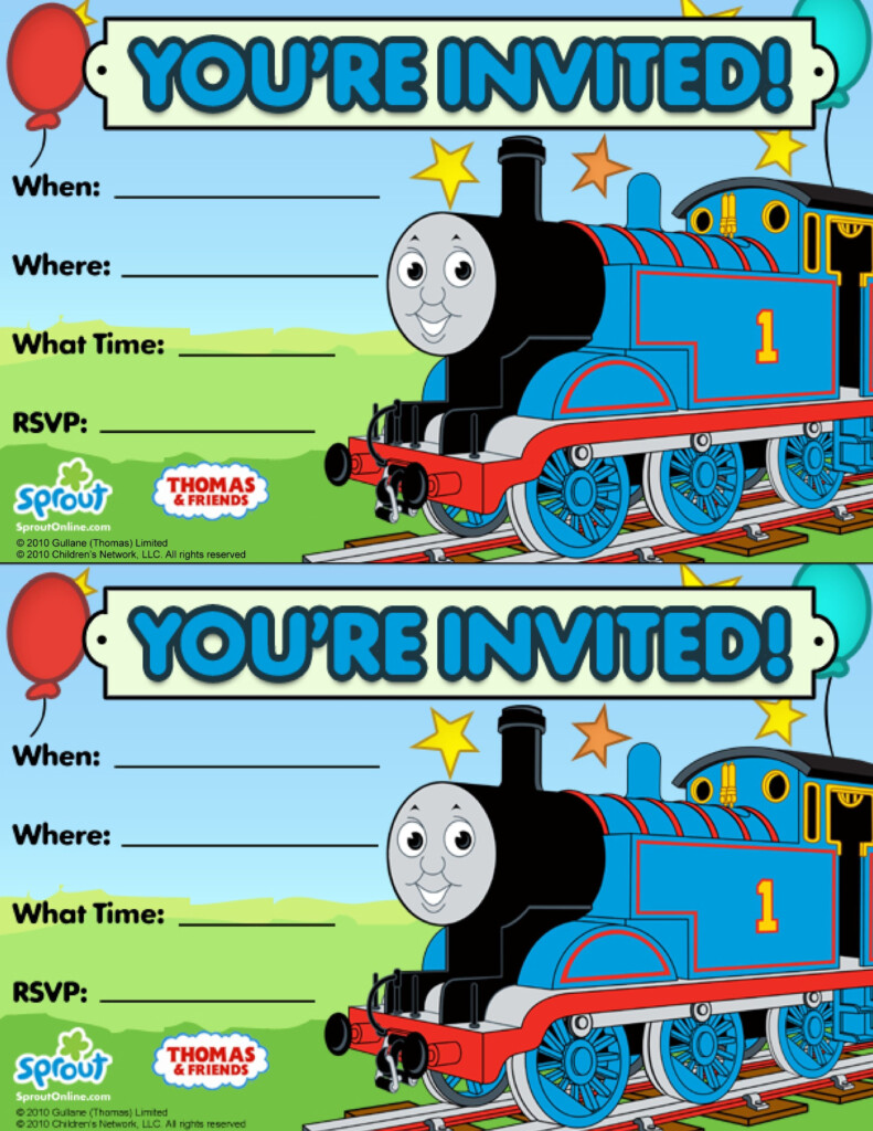 005 Thomas The Train Invitation Template Excellent Ideas 