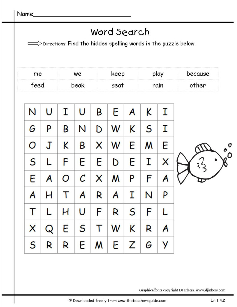 18 Pedagogic 1st Grade Word Searches KittyBabyLove