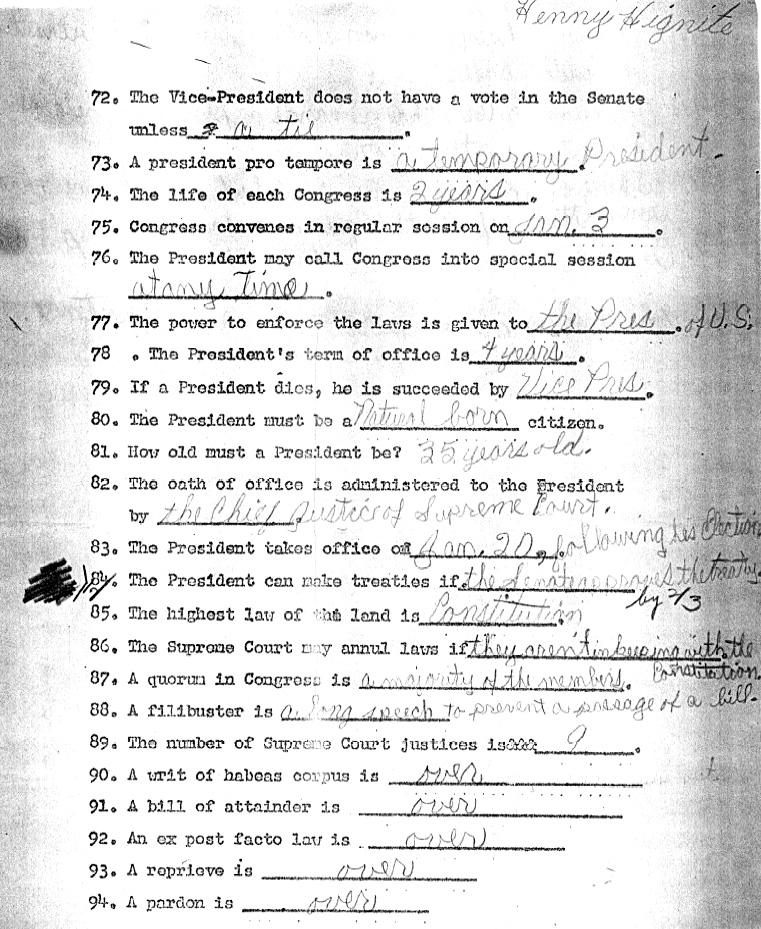 1954 8th Grade Civics Test Could You Pass