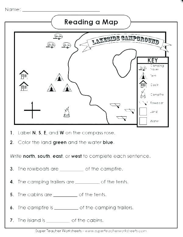 1st Grade Map Skills Worksheets Social Studies 