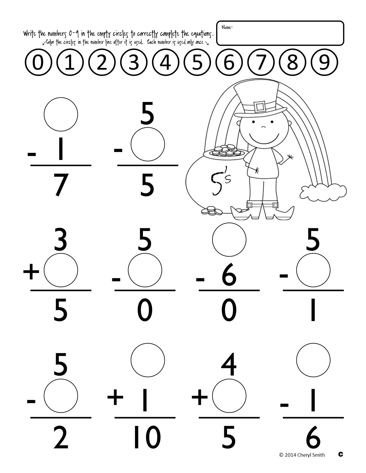 1St Grade Math Worksheets Eog Addition And Subtraction Two 