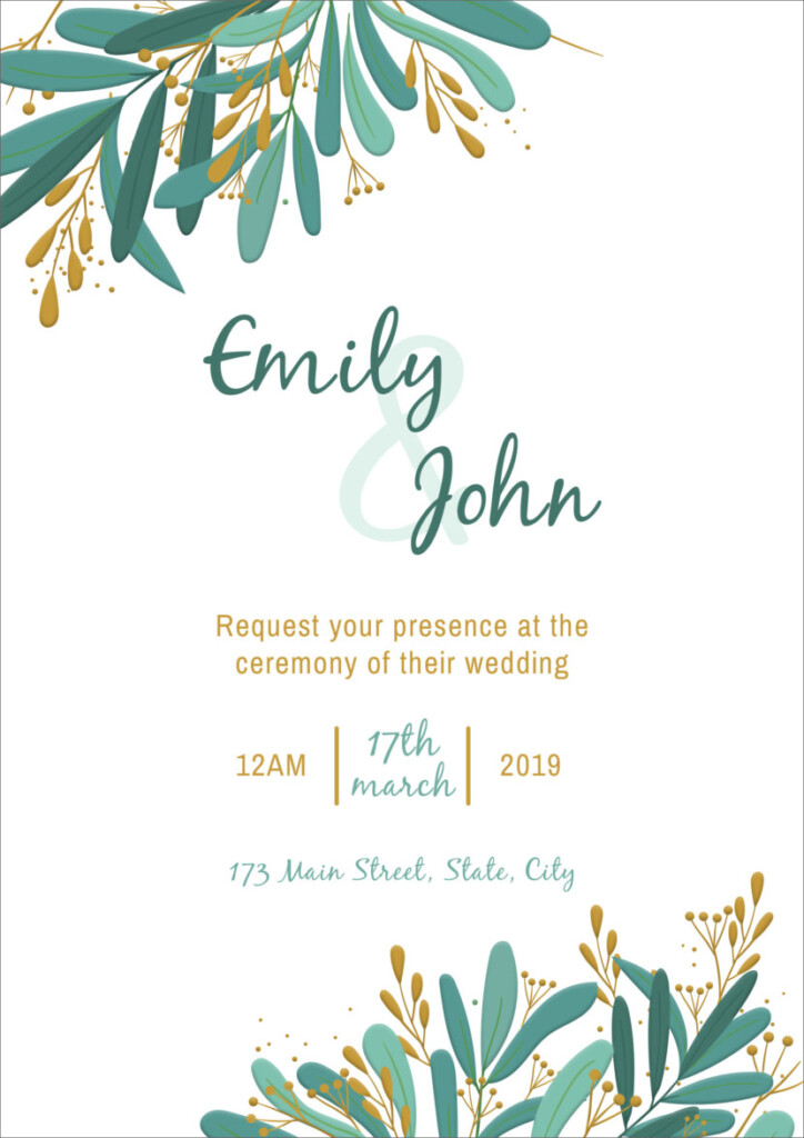 20 Free Wedding Invitation Template Cards Printable And 