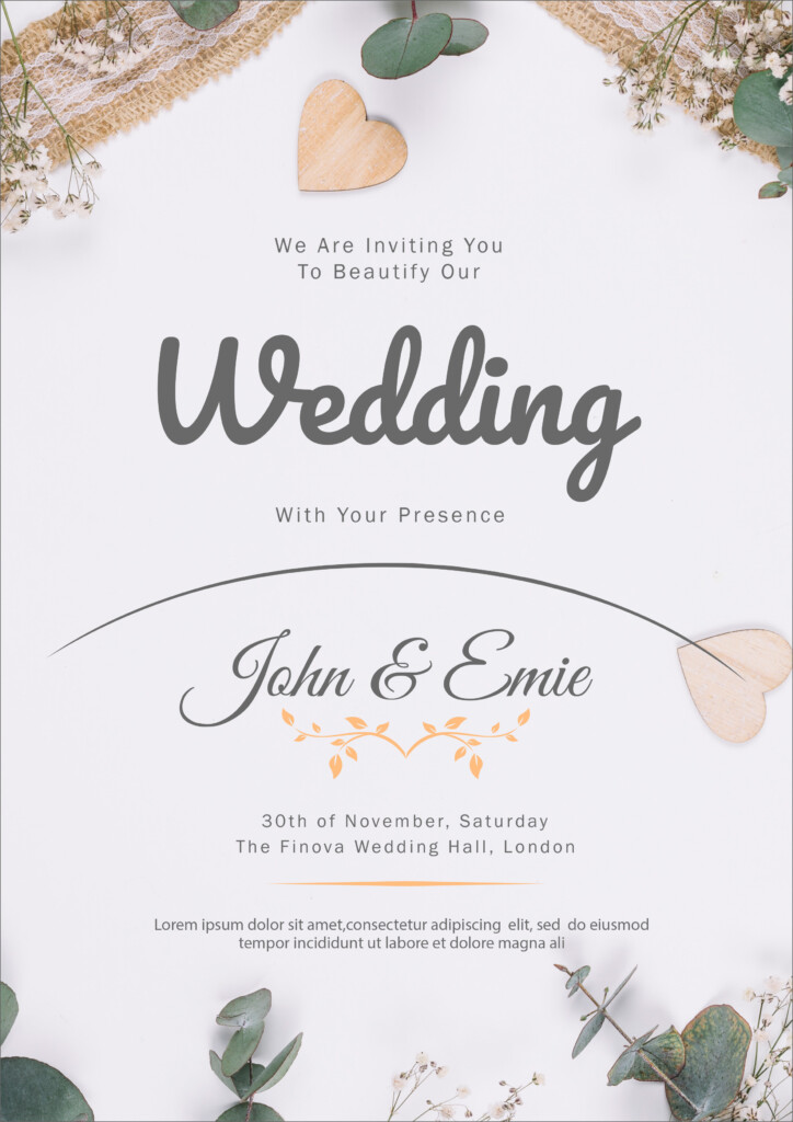 20 Free Wedding Invitation Template Cards Printable And 