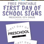 2019 2020 First Day Of School Signs Free Printable For