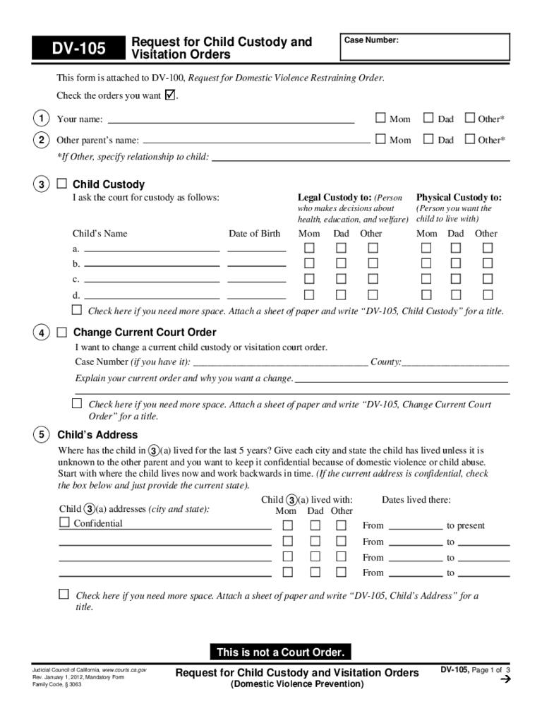 Free Printable Child Custody Forms California Free Printable Child Custody Forms California
