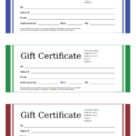 2020 Gift Certificate Form Fillable Printable PDF