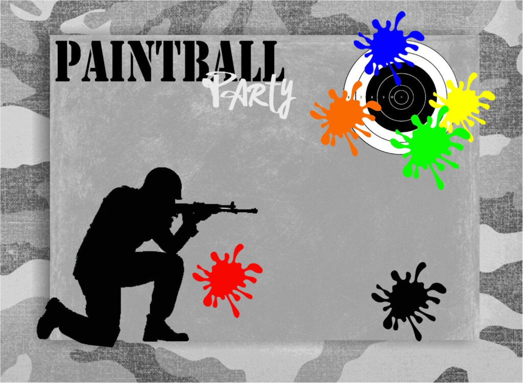 25 Best Ideas Paintball Birthday Invitations Home 