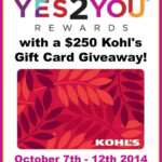 250 Kohl s Gift Card Giveaway Ends 10 12 Everything