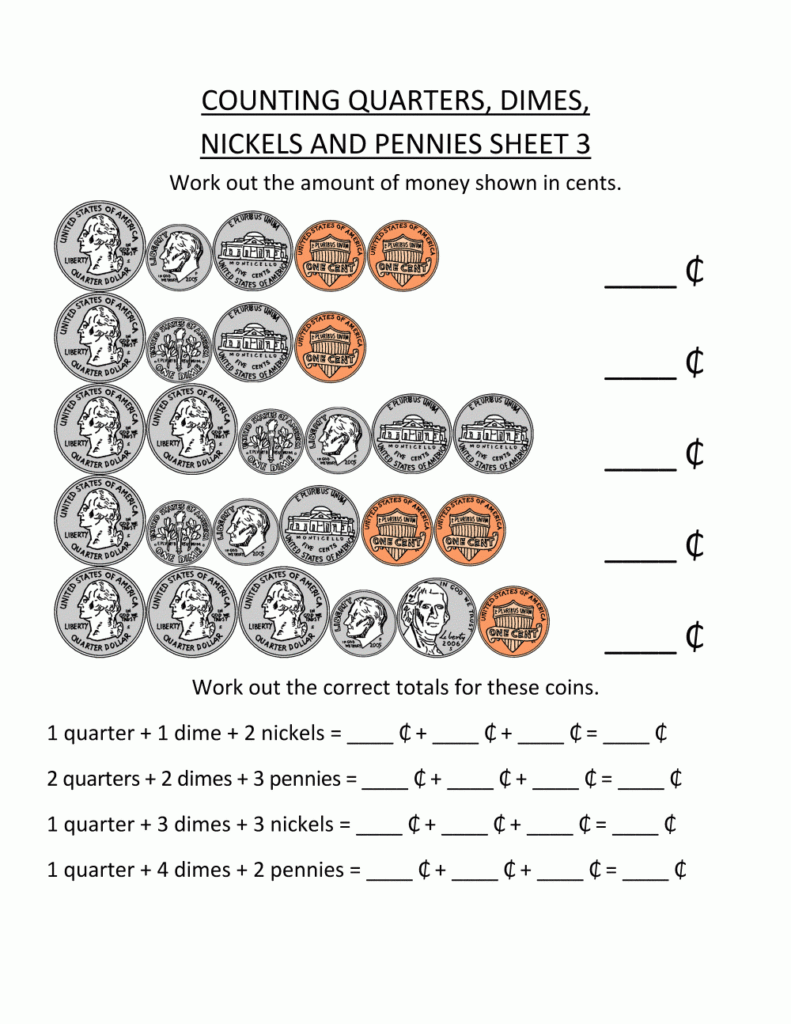 2nd Grade Money Worksheets Best Coloring Pages For Kids