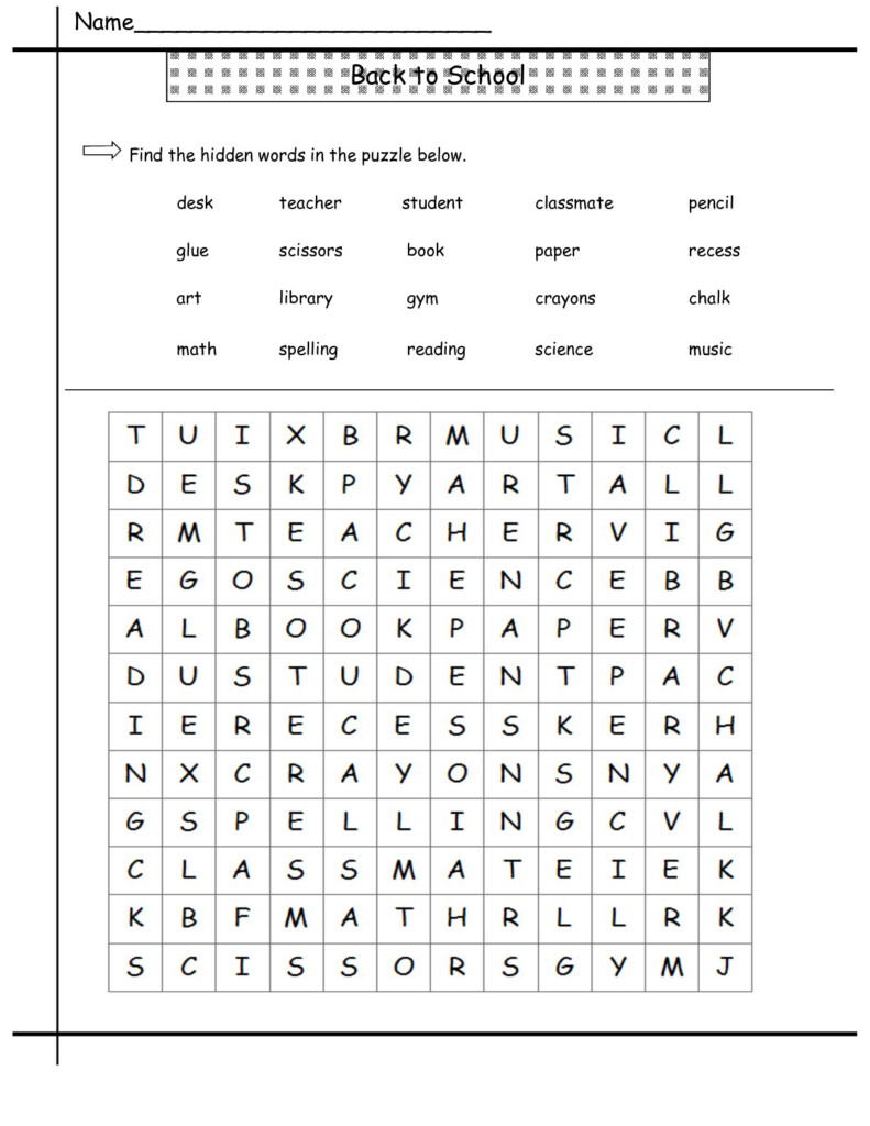 2nd Grade Word Search Best Coloring Pages For Kids