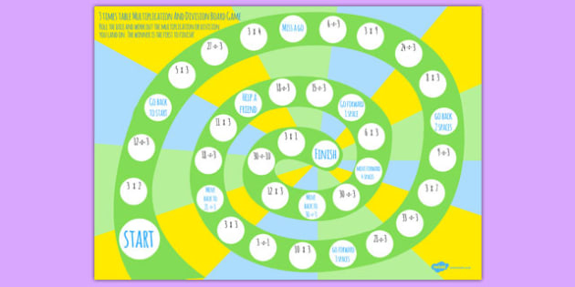 3 Times Table Multiplication And Division Board Game