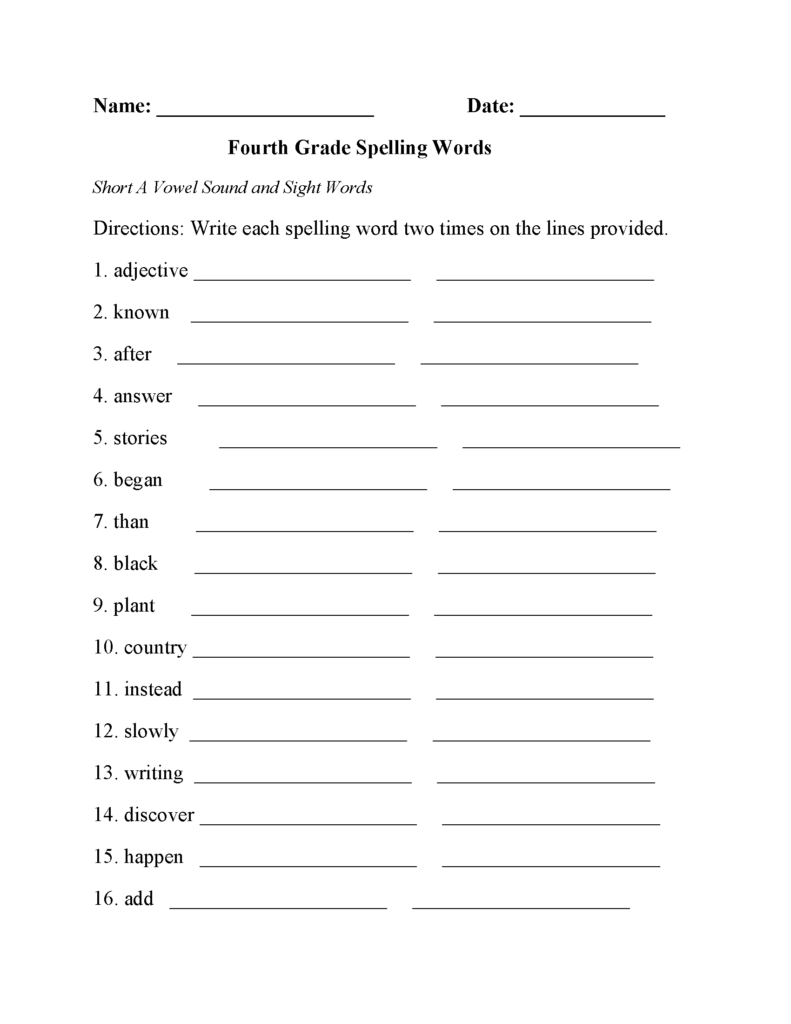 4th Grade Worksheets Best Coloring Pages For Kids