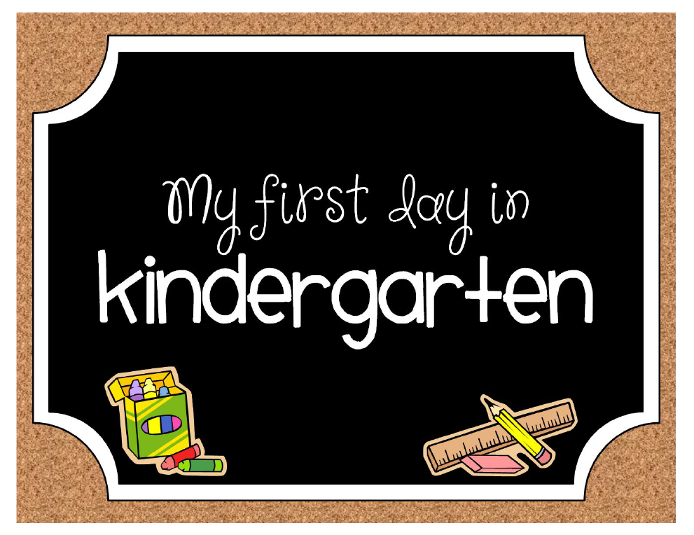 5 Best 1st Day Of Kindergarten Printable Printablee