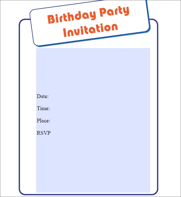 50 Printable Birthday Invitation Templates Sample Templates