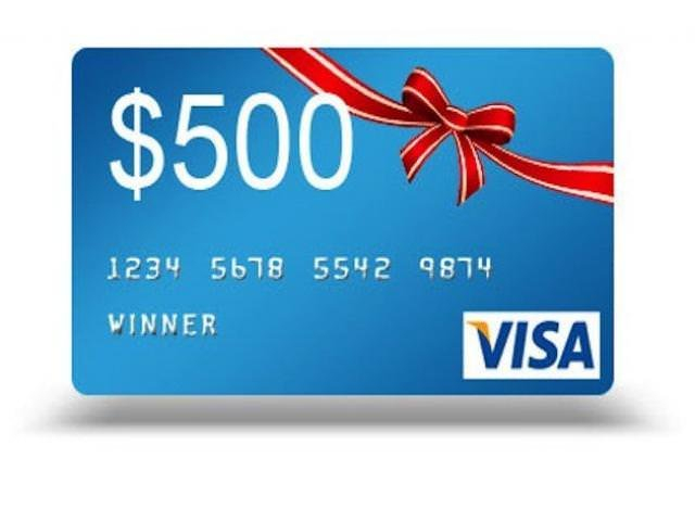  500 Visa Gift Card