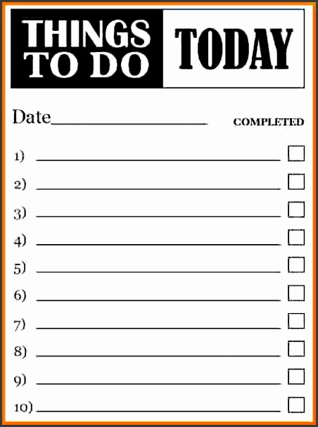 7 Things To Do Checklist Template SampleTemplatess 