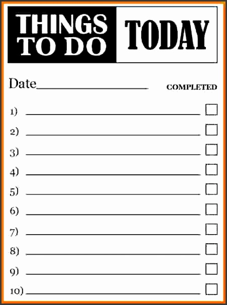 7 Things To Do Checklist Template SampleTemplatess