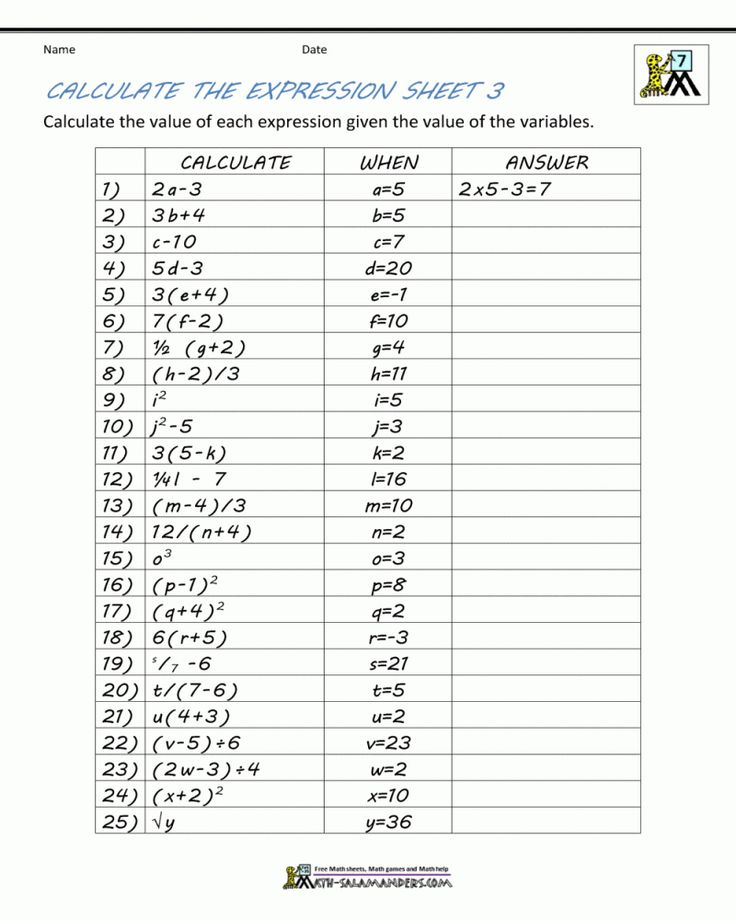 7th Grade Math Worksheets Free Printable With Answers 2020 