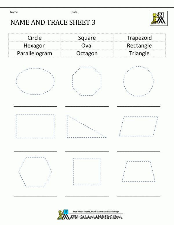 8 2Nd Grade 2D Shapes Worksheets Shapes Worksheets 2nd 