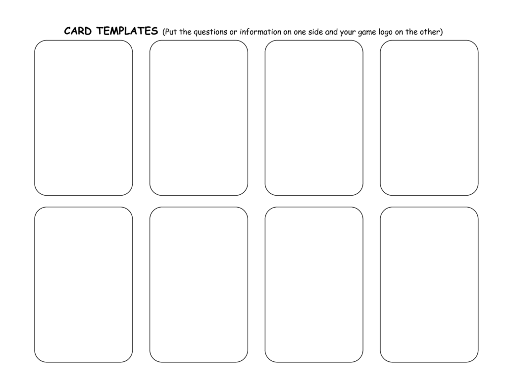 8 Best Card Word Template Printable Printablee