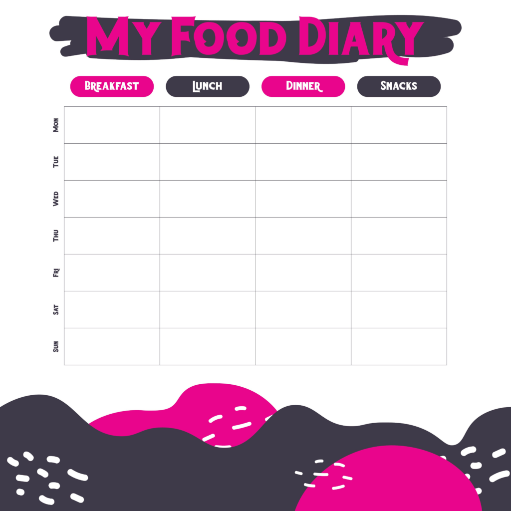 8 Best Printable Weekly Food Log Journal Printablee