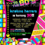 80s Party Invitations Template Free New 80s Birthday Party