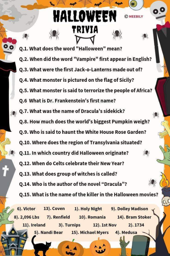 90 Halloween Trivia Questions Answers Halloween Facts 
