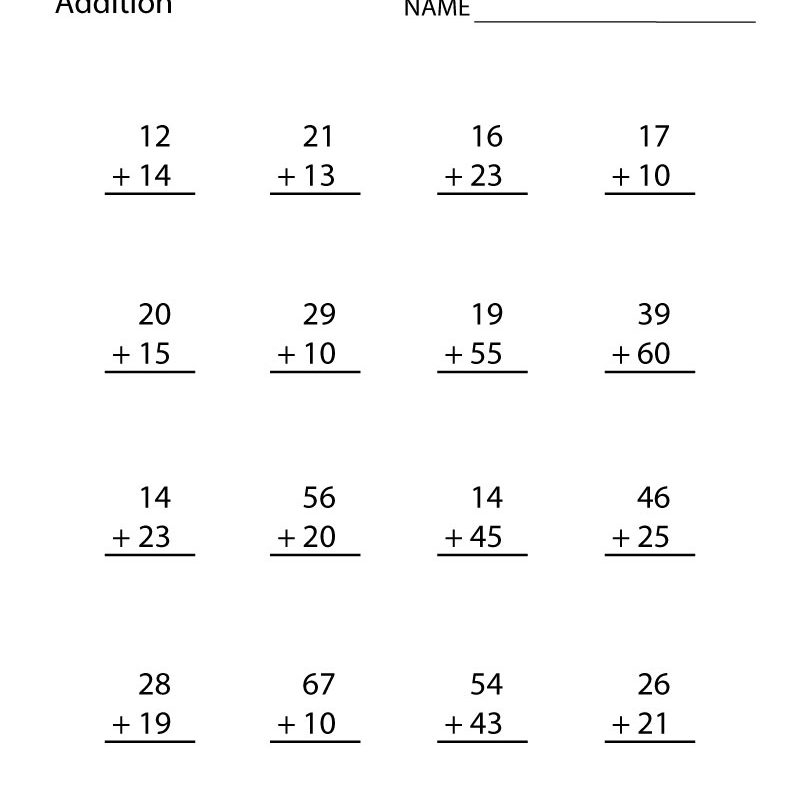 Addition For Second Grade Worksheets Download Free 
