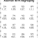 Addition With Regrouping Worksheets 3rd Grade Worksheets