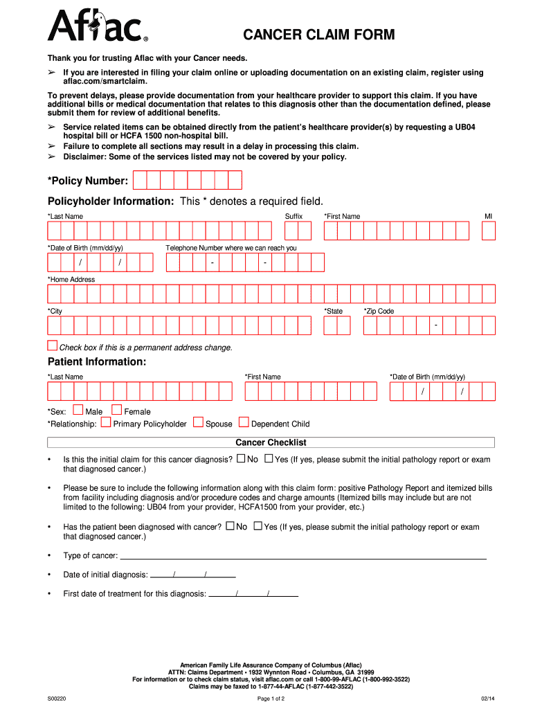 Aflac Form Print Fill Out And Sign Printable PDF 