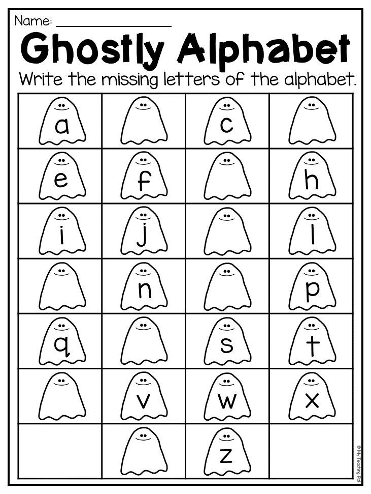 Alphabet Worksheet For Kindergarten Halloween Theme 