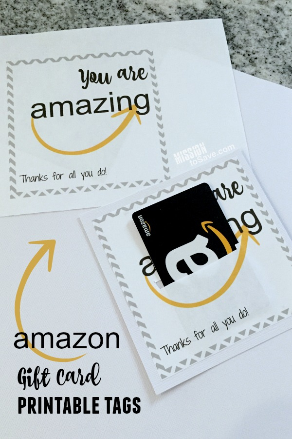 Amazon Gift Card Printable Perfect For Teacher Gifts 