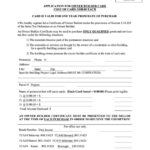 Application For Owner Builder Card Form Printable Pdf Download