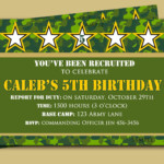 Army Birthday Invitations Printable Free Template