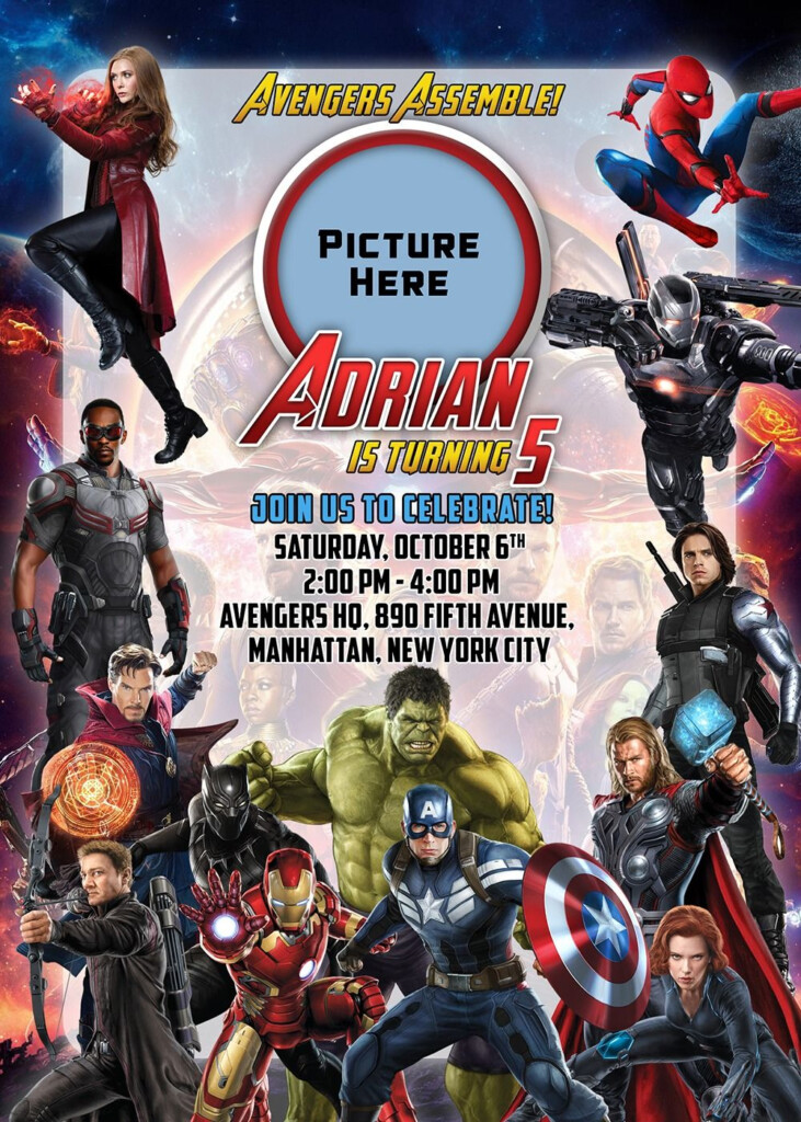 Avengers Assemble Invitations Avengers Birthday 