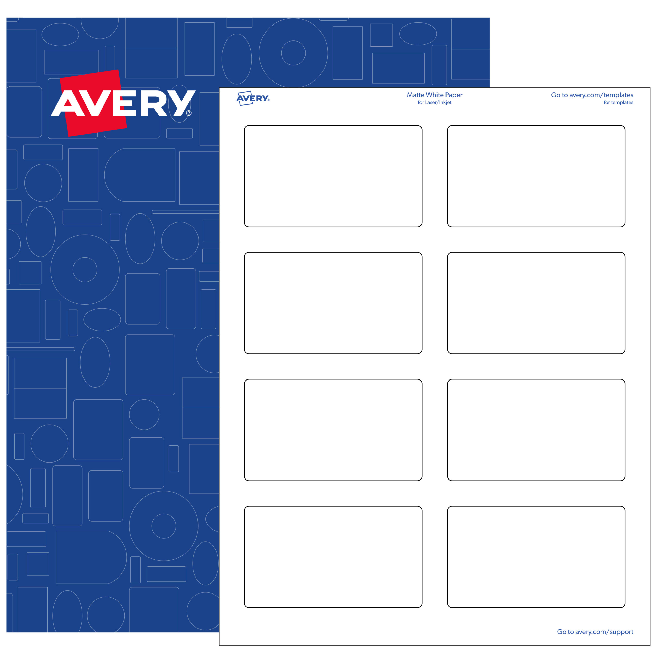 Avery Rectangle Labels 2 X 3 5 White Matte 800 