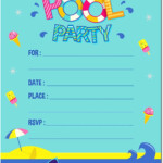Awesome Pool Party Invitation Template Free With Images