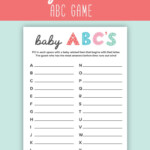 Baby ABC Game Free Printable Free Printable Baby Shower