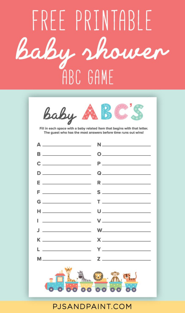 Baby ABC Game Free Printable Free Printable Baby Shower 