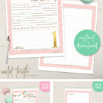 Baby Girl s First Birthday Time Capsule Letter Printable