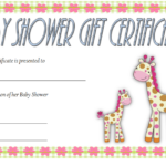 Baby Shower Gift Certificate Template FREE 3 One Package