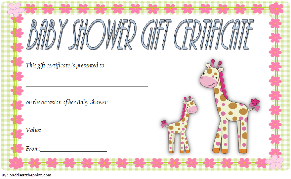 Baby Shower Gift Certificate Template FREE 3 One Package 