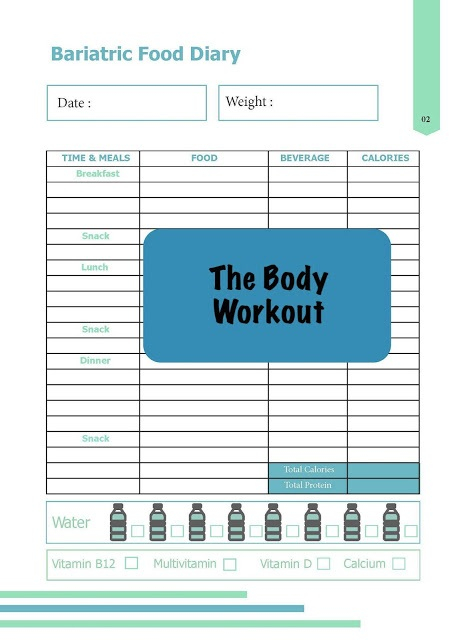 Bariatric Food Diary Lose The Weight And Keep It Off 