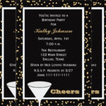 Birthday Invitation Template For Adults Free Sample Vint