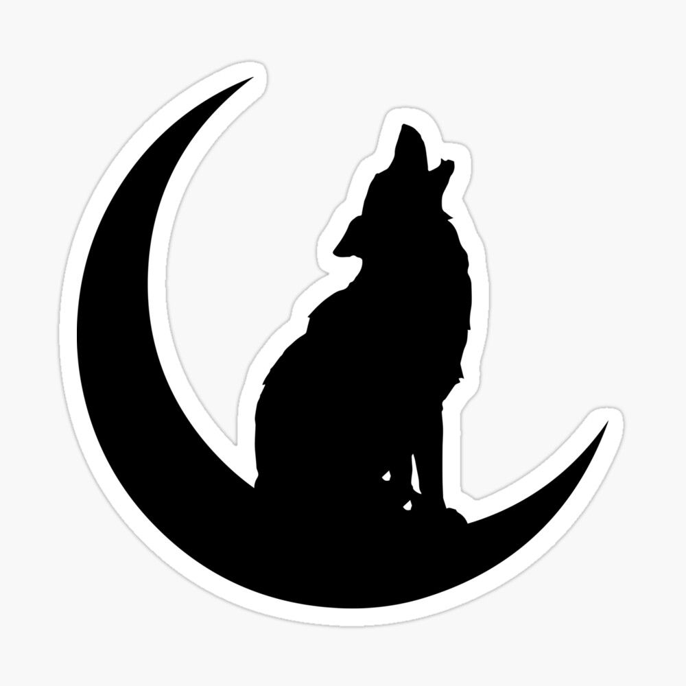 Black Wolf Howling To The Moon Silhouette Wolf 