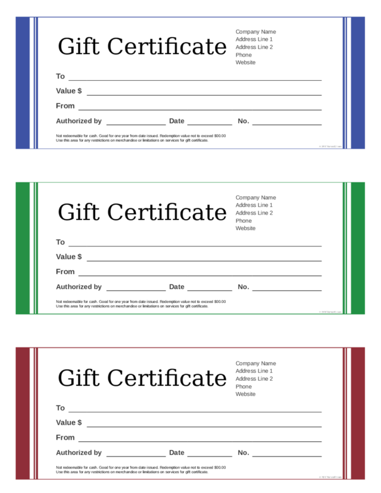 Blank Gift Certificate Edit Fill Sign Online 