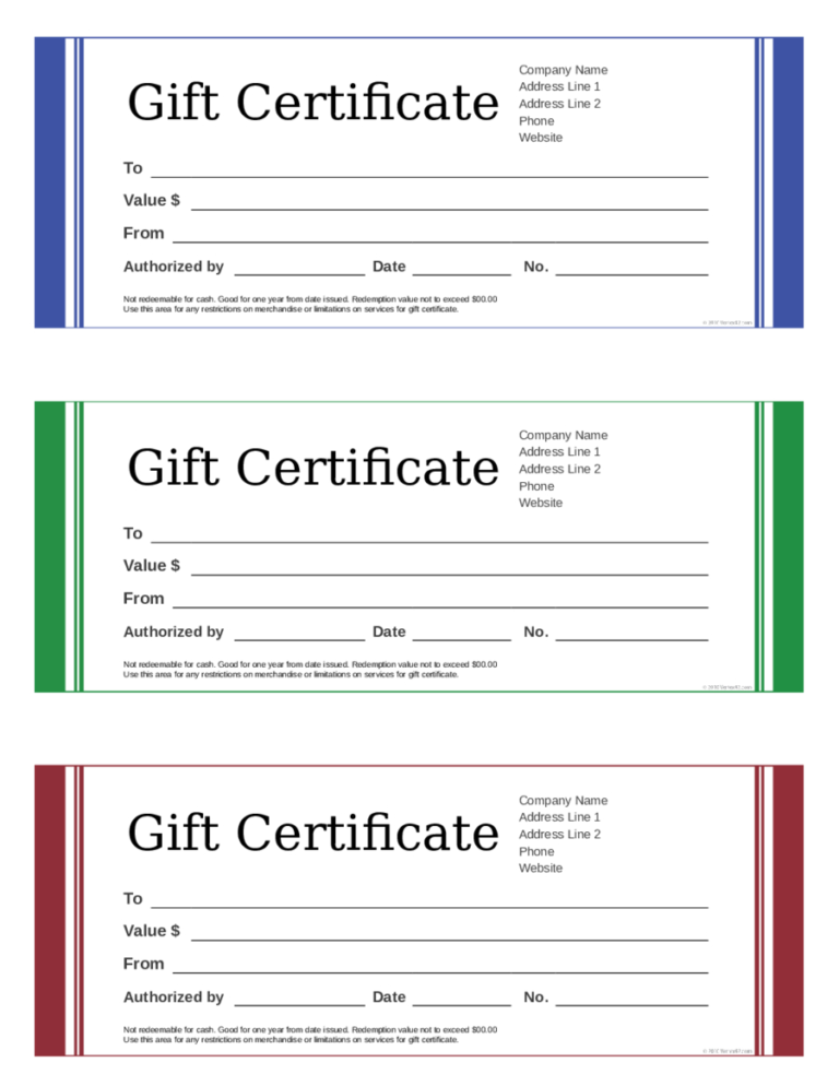 Blank Gift Certificate Edit Fill Sign Online