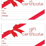 Blank Gift Certificate Free Gift Certificate Template