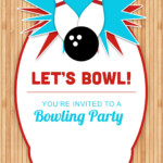 Bowling Party Free Printable Birthday Invitation