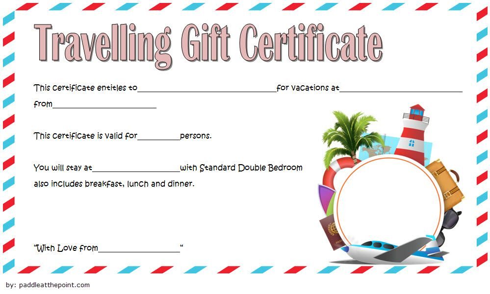 Certificate For Travel Agent Free 1 Gift Certificate 